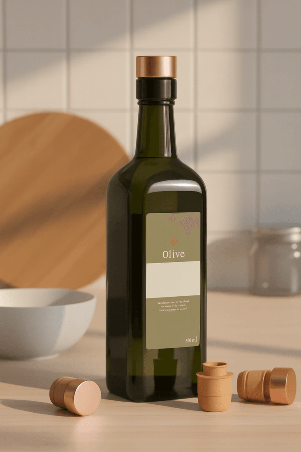 Custom cork for gourmet condiment packaging