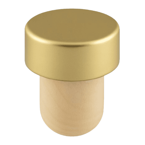 Aluminium-top closure with customizable color finishes for tailored brand identity