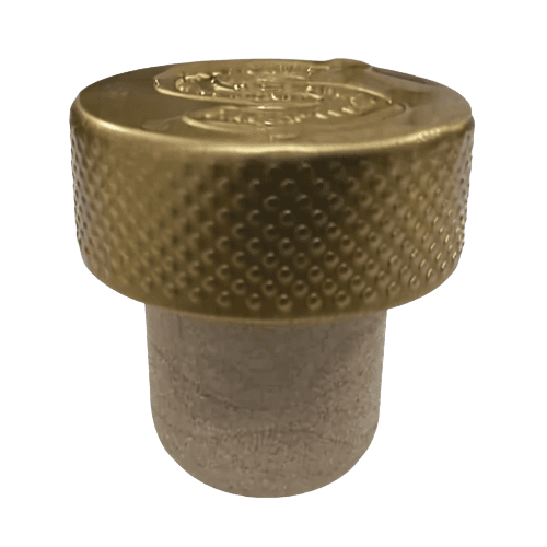 Aluminium-top closure with diamond-pattern side embossing for premium texture and style