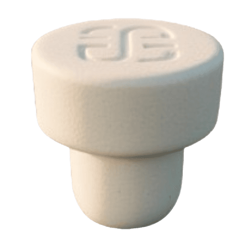 Closure with debossed top design for textured branding